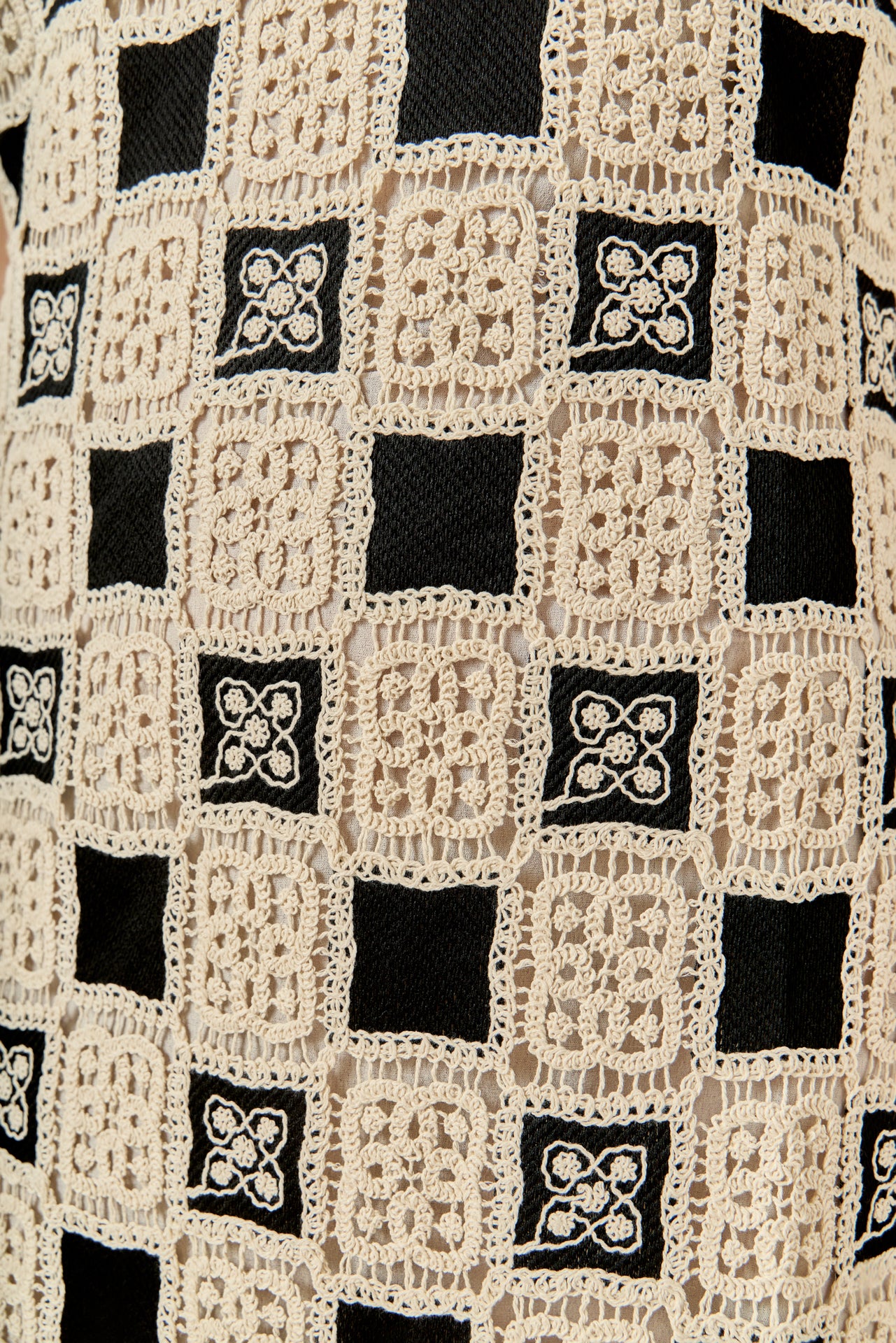 Crochet Patchwork Sleeveless Dress – English Factory