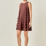 Ruffle Edge A-Line Mini Dress