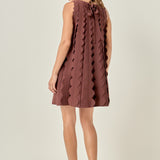 Ruffle Edge A-Line Mini Dress