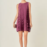 Ruffle Edge A-Line Mini Dress