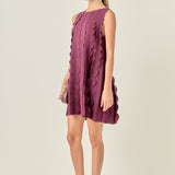 Ruffle Edge A-Line Mini Dress