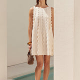 Ruffle Edge A-Line Mini Dress