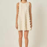 Ruffle Edge A-Line Mini Dress