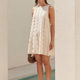 Ruffle Edge A-Line Mini Dress