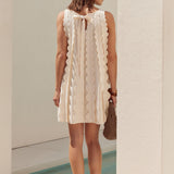 Ruffle Edge A-Line Mini Dress