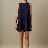 Ruffle Edge A-Line Mini Dress