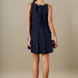 Ruffle Edge A-Line Mini Dress