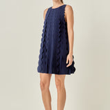 Ruffle Edge A-Line Mini Dress