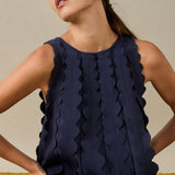 Ruffle Edge A-Line Mini Dress
