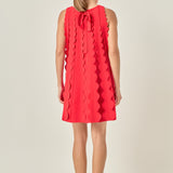 Ruffle Edge A-Line Mini Dress