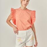 Ruffle Sleeve Top