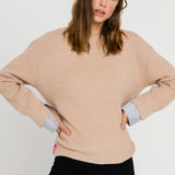 Mix Media Color Block Sweater