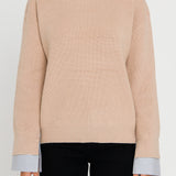 Mix Media Color Block Sweater