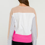 Mix Media Color Block Sweater