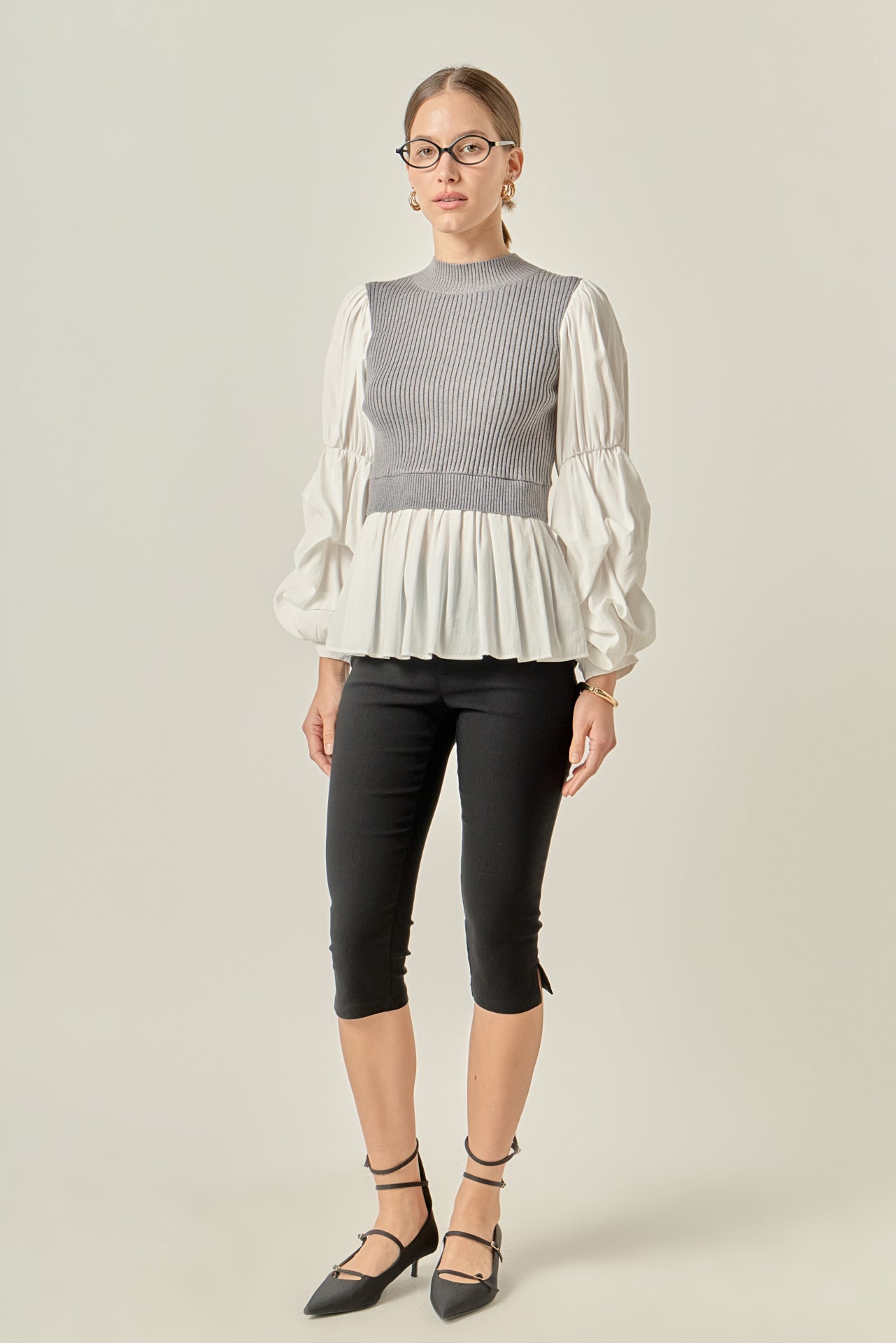 Pearl with Heart Pattern Sweater – English Factory