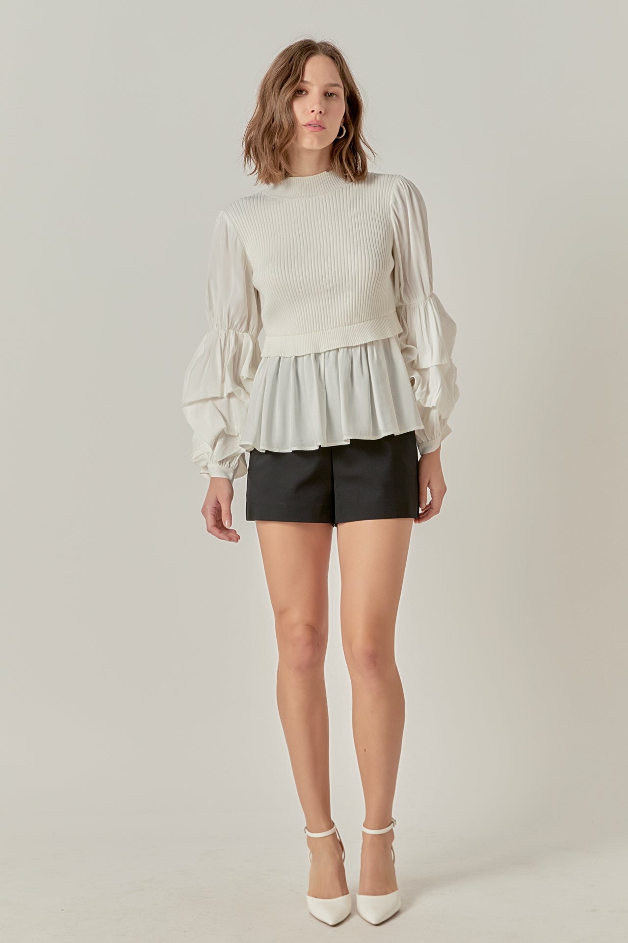 トップス commesi studio Neck Note Top (Ivory) TOPS – COMME SI STUDIO