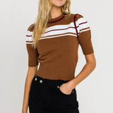 Women Knit Contrast Shirt