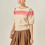 Women Knit Contrast Shirt