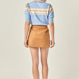 Women Knit Contrast Shirt