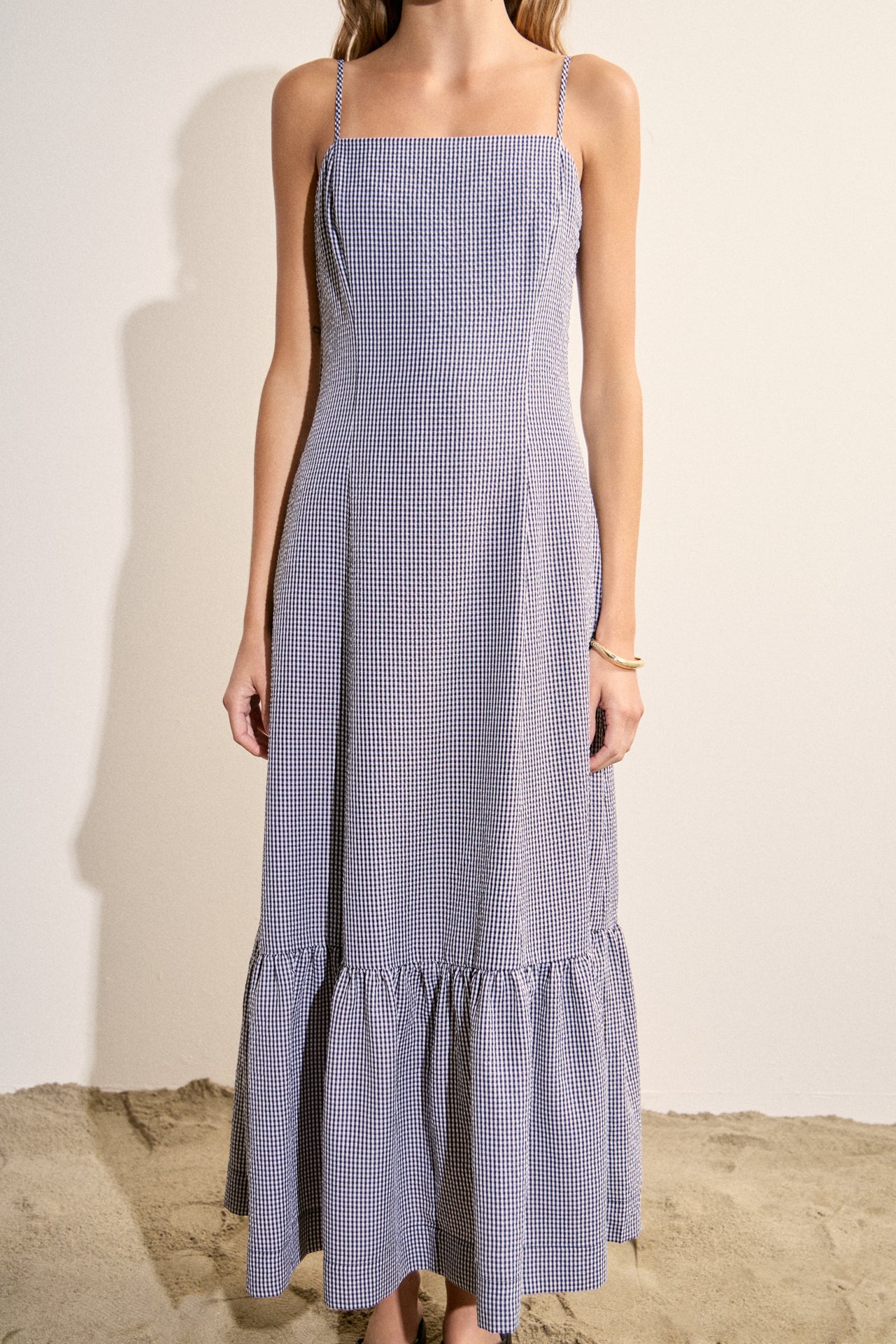 english factory square neck midi dress English Factory Sleeveless Square-Neck Cotton Midi Dress