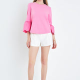 Scallop Bell Sleeve T-Shirt