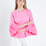 Scallop Bell Sleeve T-Shirt