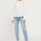 Eyelet Pintuck Blouse