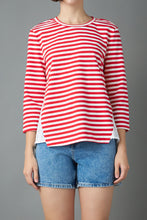 Load image into Gallery viewer, Eyelet Combo Striped Top
