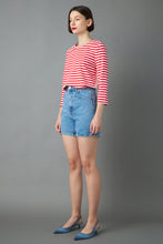 Load image into Gallery viewer, Eyelet Combo Striped Top
