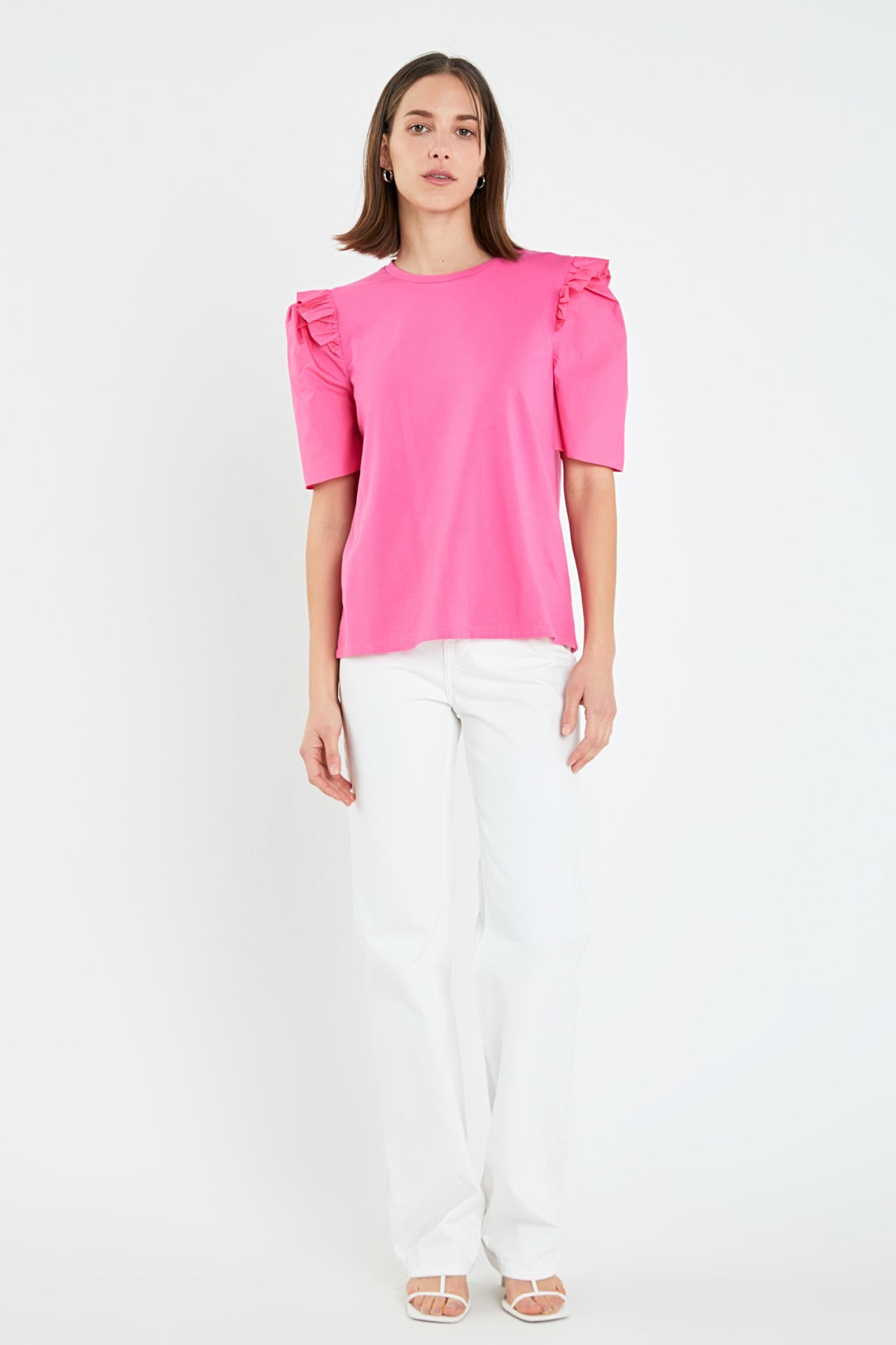 Mini Ruffle Puff Sleeve T-Shirt