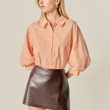 Harper Balloon Sleeve Striped Shirt