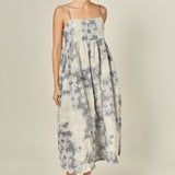 Floral Embroidery Sleeveless Midi Dress