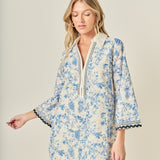 Floral Embroidery Mini Dress