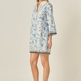 Floral Embroidery Mini Dress