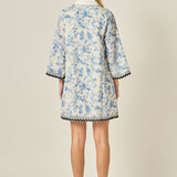 Floral Embroidery Mini Dress