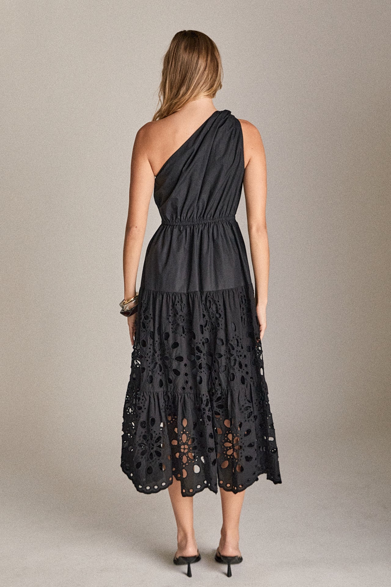 English Factory - The Lila Laser Cut Dress Black / L English Factory - The Lila Laser Cut Dress Black / L