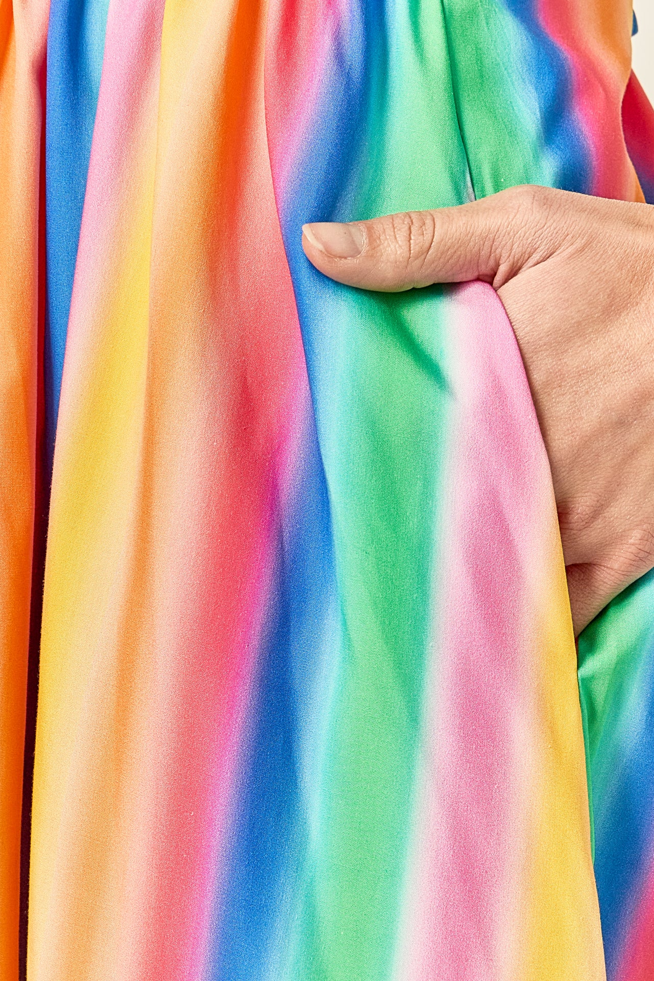 Rainbow Stripe Sleeveless Maxi Dress – English Factory