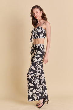 High-Waisted Printed Flare Pants