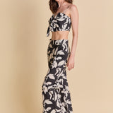 Bow Detail Printed Crop Top