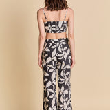 Bow Detail Printed Crop Top