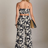 Bow Detail Printed Crop Top