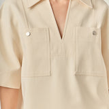 Oversized Collar Top