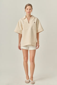 Oversized Collar Top
