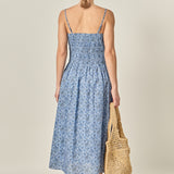 Paisley Smocked Midi Dress