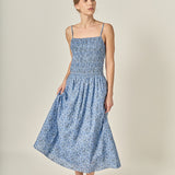 Paisley Smocked Midi Dress