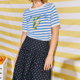 Polka Dot High-Waisted Midi Skirt