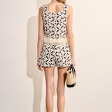 Crochet Lace Feather Trim Top