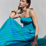 Striped Smocked Waist Maxi Dress