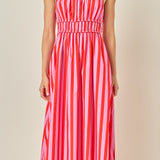 Striped Smocked Waist Maxi Dress
