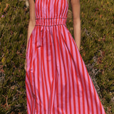 Striped Smocked Waist Maxi Dress